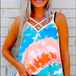 Crossed Neckline Tank Top dress